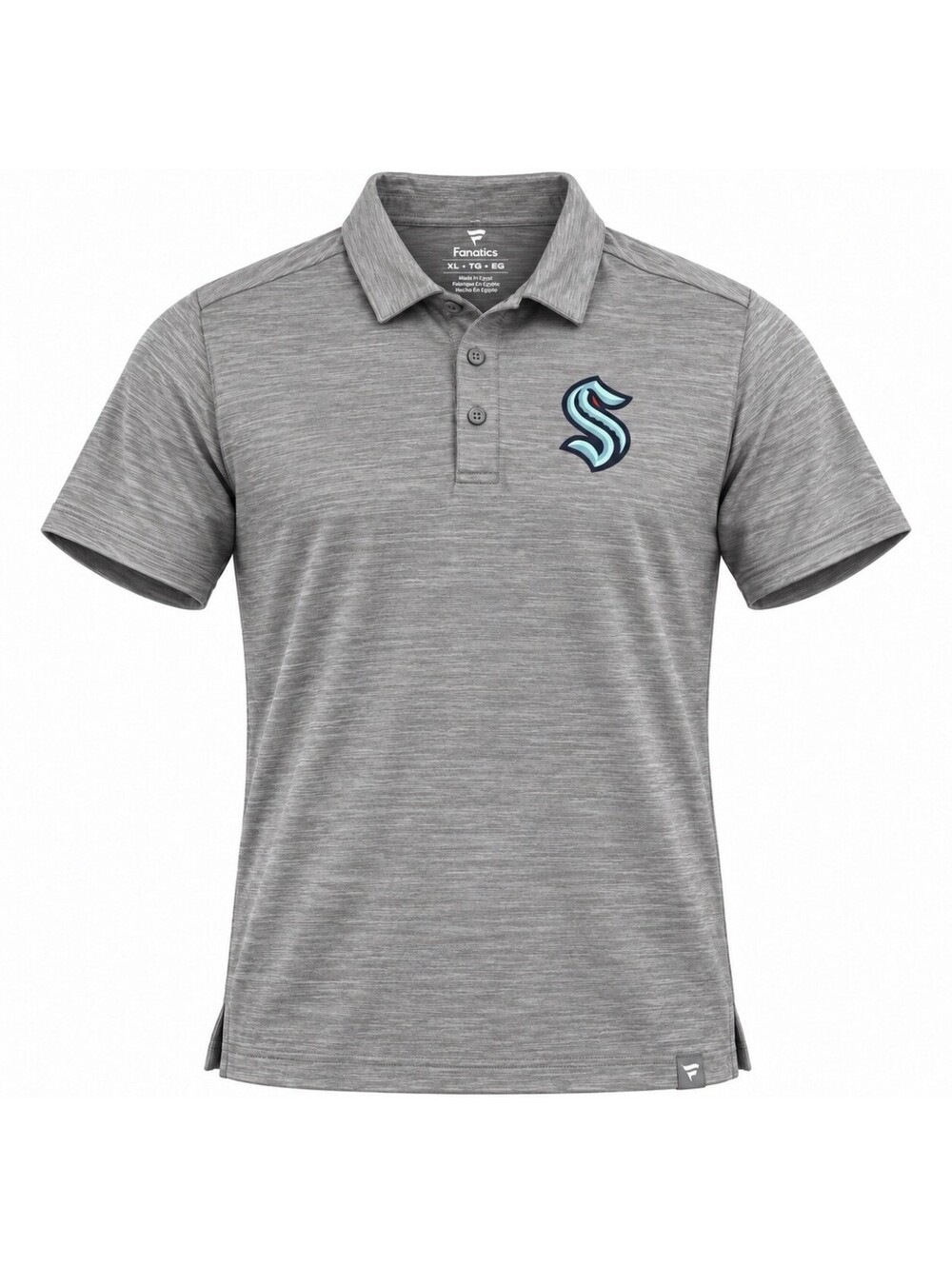 Fanatics Seattle Kraken Polo Shirt Men’s XL Gray NHL Short Sleeve NWT